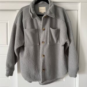 American Eagle Gray Sherpa Jacket